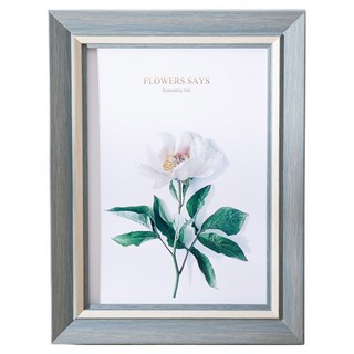 iINDOORS 清新復古相框 含立架 185g, 1個, 灰藍色