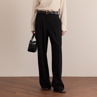 MIND BRIDGE 女款Dogood單褶寬鬆鬆緊休閒褲 MZPT6212