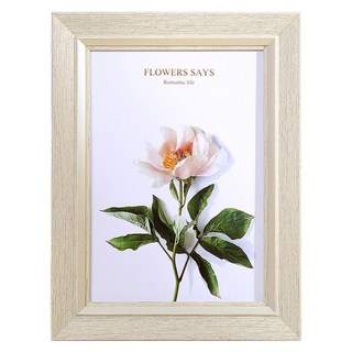 iINDOORS 清新復古相框 含立架 185g, 1個, 米黃色