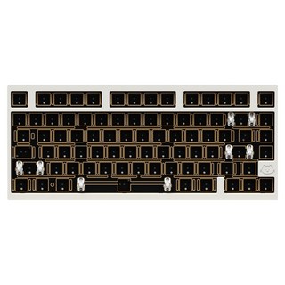 몬스타기어 베어본 풀알루미늄 QMK 볼캐치 블루투스 매크로 단축키 커스텀 유무선 텐키리스 키보드, 치즈화이트, WECAT7, 제조사축