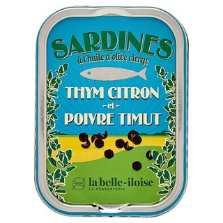la belle-iloise 初榨橄欖油 檸檬 百里香 提姆特胡椒醃漬沙丁魚, 1個, 115g