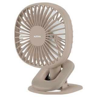 Kinyo 夾/立式充電風扇, UF2642MT, 奶茶色