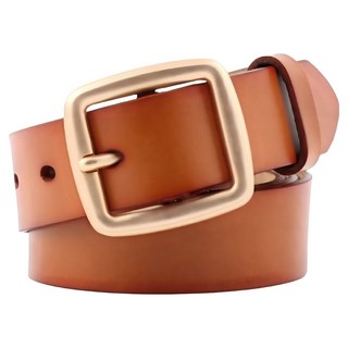 本革職人 女款 真皮時尚簡約玫瑰金針扣式皮帶