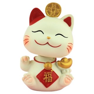 KODACHIEF 質樸日式貓咪裝飾品 9071, 搖頭招財貓(福)