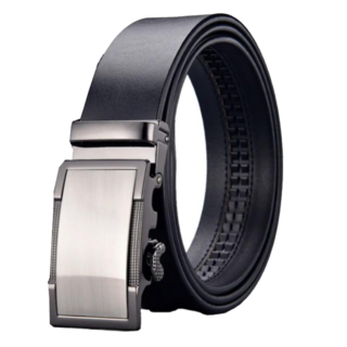 本革職人 男仕簡約經典時尚系列自動扣真皮皮帶 拉絲工藝款