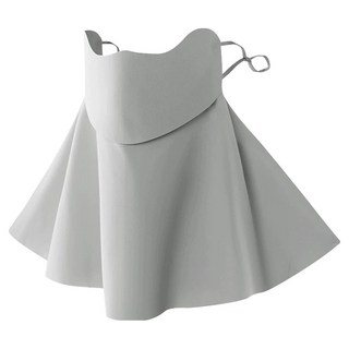 QIDINA 超親膚冰絲涼感透氣防曬護頸面罩 B, 1個, 淺灰色