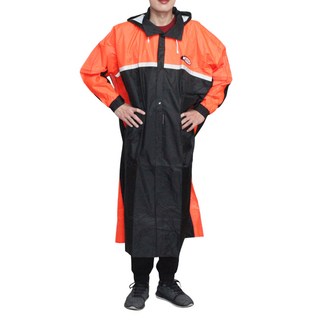 天龍牌 極光運動風連身雨衣, 螢光橘