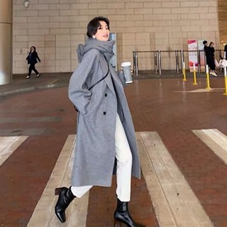 女款 Fashion Flow 新款厚款長版風衣