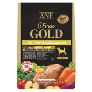 ANF 艾爾富 全齡犬用 6 Free Gold 乾飼料, 1個, 鴨肉 + 鮭魚, 1.6kg