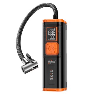 颶風俠 多用途大容量續航無線智能打氣機 Q105, 黑色 + 橘色, 1個