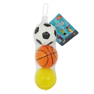 新台圖書 PU球3件組 6.2cm, 1套, 混和顏色