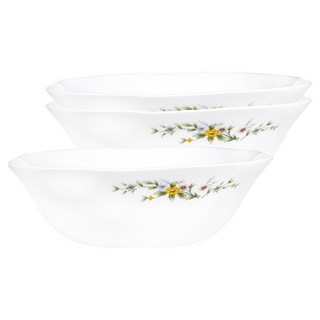 Bacile 野花鋼化玻璃麵碗, 單一顏色, 3個