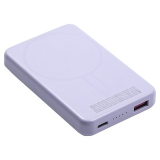 파워마인드 맥세이프 마그네틱 고속충전 22.5W 유무선 보조배터리 5000mAh PD, 퍼플, PMPB-5KPD-20-LG