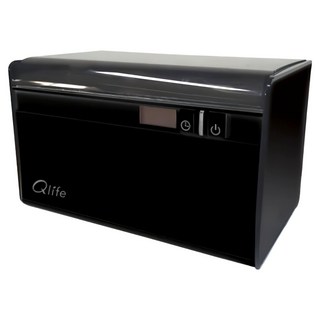 Qlife 質森活 台灣製造 Ag + 銀離子抗菌超音波清洗機 QL165, 1個, 黑色
