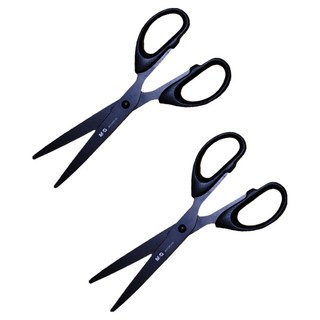 엠앤지 블레이드 사무용 가위, 블랙, 2개