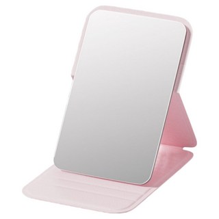 미브 휴대용 접이식 미니 탁상거울, 핑크