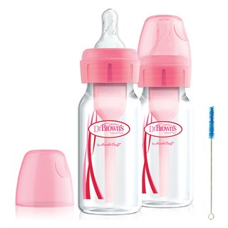 닥터브라운 내로우넥 옵션스 플러스 PP 젖병 2P 세트, 핑크, 120ml, 2개