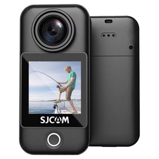 FLYone SJCAM 口袋版 可拆卸式密錄器 4K高清/WIFI/雙螢幕觸控 黑色, 1個, C300