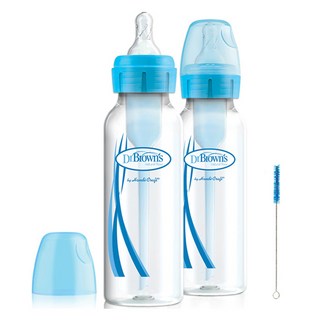 닥터브라운 내로우 PP 칼라 젖병, 블루, 250ml, 2개