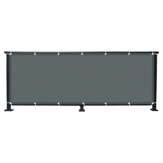 21C Trend Shield Guard隱私保護陽台屏風露台屋頂欄杆住宅圍牆遮擋戶外圍欄遮陽布, 1個, 深灰色