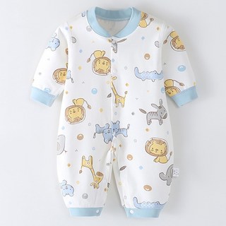 Bebeniz 新生兒用動物臉純棉長袖連身衣