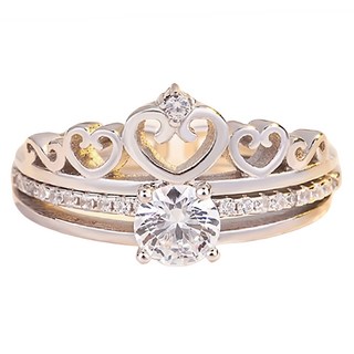 Sayaka 紗彌佳 仙女的王冠鑲鑽造型開口戒