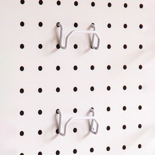 Koridori 洞洞板配件掛鉤掛架, 2個, 白色