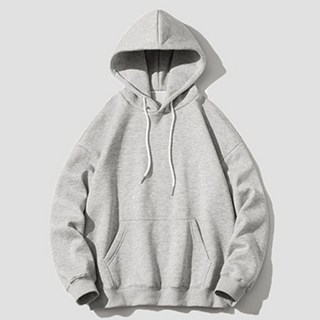 Goodif 素面單色休閒基本日常大尺碼寬鬆連帽T恤