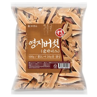 건강중심 국내산 영지버섯 슬라이스, 500g, 1개