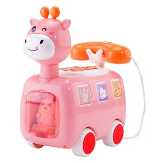 PLAYFUL TOYS 頑玩具 長頸鹿電話, 1個, 粉色