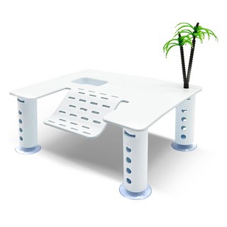 NOMOY PET 烏龜水陸臺 烏龜島遊樂場 白色 AT-NF06T, 1個, 110g