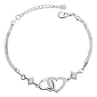 Sayaka 紗彌佳 墜入情網鑲鑽銀手鍊 白鑽