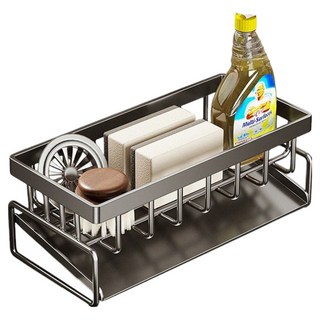 好拾選物 廚房瀝水置物架/洗碗槽收納架, 1個, 太空銀
