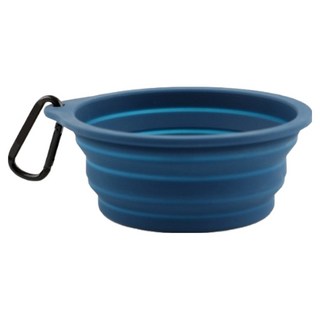 파스텔펫 반려동물 휴대용 캠핑용 식기 600ml, 네이비, 1개