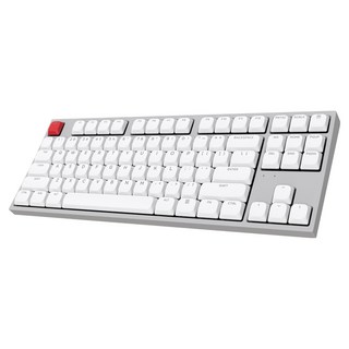 앱코 슬림 프로 3모드 로우 프로파일 기계식 유무선 텐키리스 키보드, AK87 슬림 햇살축, 화이트 그레이, 제조사축