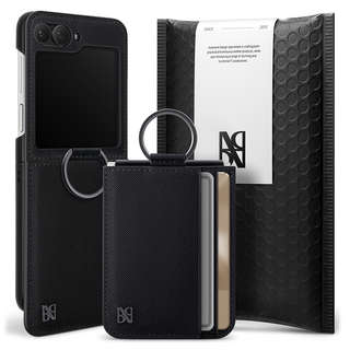 [오블리크 힌지 보호 수제 가죽 카드 지갑 휴대폰 케이스 이미지]