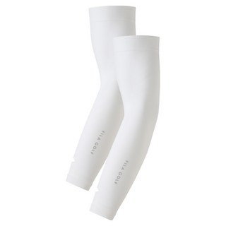 斐樂高爾夫 無縫網眼線條手背型涼感袖套 2入, 白色, 1個