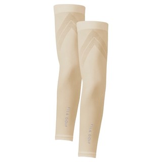 FILA GOLF 無縫網眼線條手腕型涼感袖套, 膚色, 2件