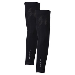 FILA GOLF 無縫網眼線條手腕型涼感袖套, 黑色, 2件