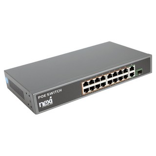 nexi 16 + 2 + 1 SFP 連接埠 POE 交換器 250W NX1123, 1個, NX-POE1816GSR-250