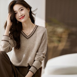 POPLARNC 女款 Heron V領長袖針織衫 P25FKN080615