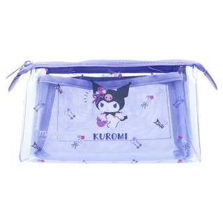 sun-star mitte 幻彩柔漾萬用收納筆袋, 1個, 蝴蝶結酷洛米 藍紫色