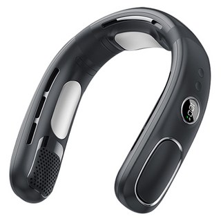 Kyhome 冰瓷製冷掛脖風扇/半導體無葉風扇/戶外隨身電風扇, N90, 黑色