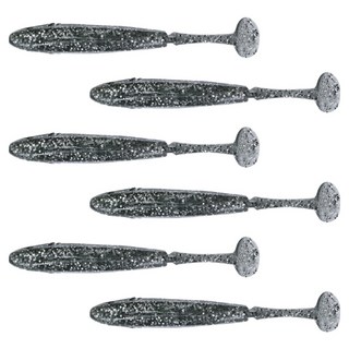 다미끼 엣지쉐드 배스 버징 노싱커 쉐드웜 10.2cm 6p, 007 스모크 실버, 9g, 1개