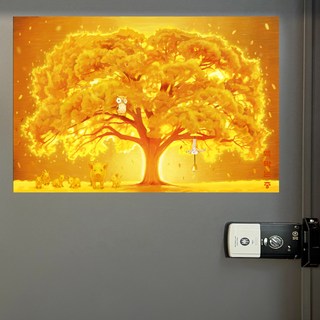 굿라이프 선물용 돈버는 금전수와 액막이 명태 그림 현관 액자, 황금돼지와부엉이