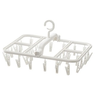 防風折疊曬襪架/內衣褲曬衣架 32夾, 1個, 白色