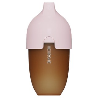 HE OR SHE 寬口矽膠仿母乳奶瓶, 粉色, 1個, 240ml