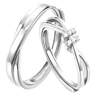 Sayaka 紗彌佳 925純銀造型對戒 深情告白