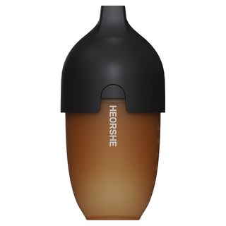 HEORSHE 寬口矽膠仿母乳奶瓶, 黑色, 1個, 240ml