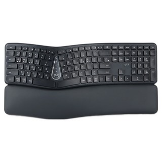 지클릭커 오피스프로 인체공학 멤브레인 무선 키보드, 블랙, EK300, 제조사축